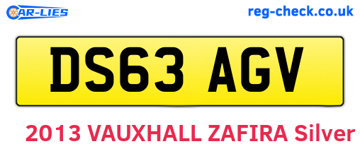 DS63AGV are the vehicle registration plates.