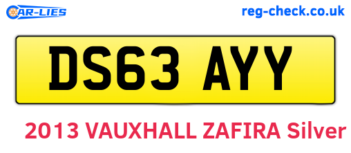 DS63AYY are the vehicle registration plates.
