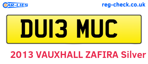 DU13MUC are the vehicle registration plates.