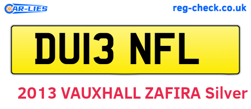DU13NFL are the vehicle registration plates.