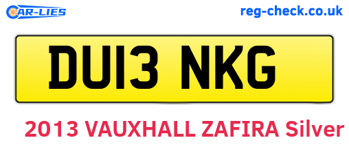 DU13NKG are the vehicle registration plates.
