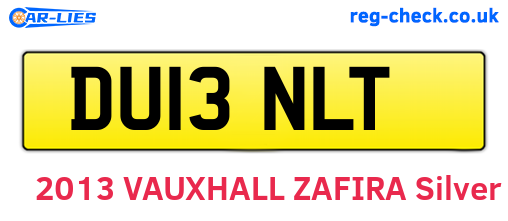 DU13NLT are the vehicle registration plates.