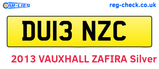 DU13NZC are the vehicle registration plates.