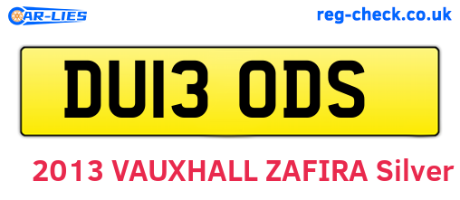 DU13ODS are the vehicle registration plates.