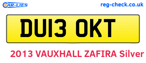 DU13OKT are the vehicle registration plates.