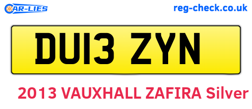 DU13ZYN are the vehicle registration plates.