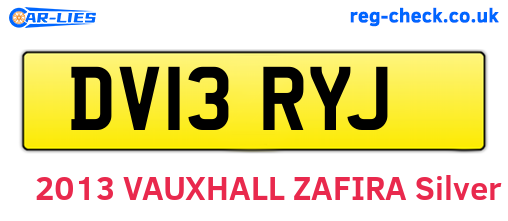 DV13RYJ are the vehicle registration plates.