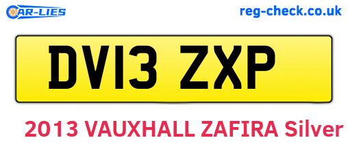 DV13ZXP are the vehicle registration plates.