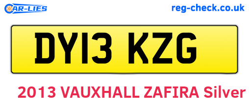 DY13KZG are the vehicle registration plates.