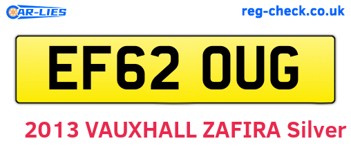 EF62OUG are the vehicle registration plates.
