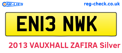 EN13NWK are the vehicle registration plates.