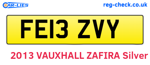 FE13ZVY are the vehicle registration plates.
