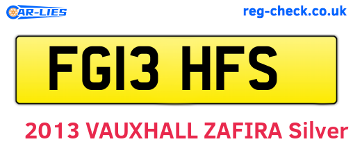 FG13HFS are the vehicle registration plates.