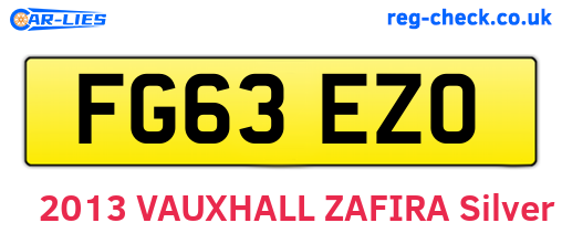 FG63EZO are the vehicle registration plates.