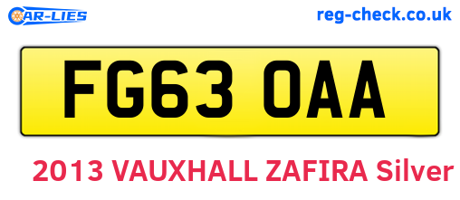 FG63OAA are the vehicle registration plates.