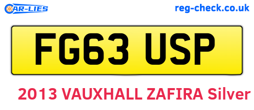 FG63USP are the vehicle registration plates.