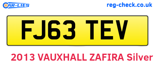 FJ63TEV are the vehicle registration plates.