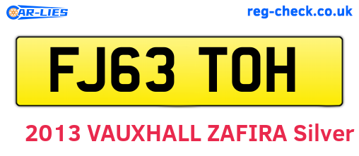 FJ63TOH are the vehicle registration plates.