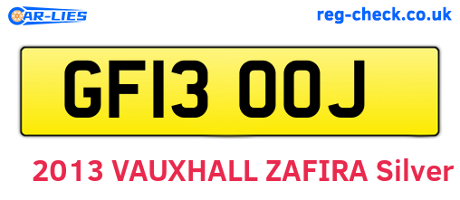 GF13OOJ are the vehicle registration plates.