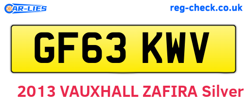 GF63KWV are the vehicle registration plates.
