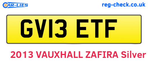 GV13ETF are the vehicle registration plates.