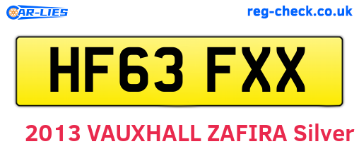 HF63FXX are the vehicle registration plates.