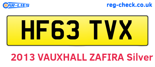 HF63TVX are the vehicle registration plates.