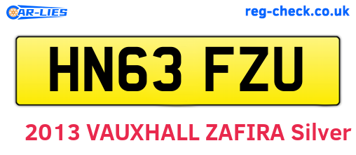 HN63FZU are the vehicle registration plates.