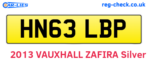 HN63LBP are the vehicle registration plates.