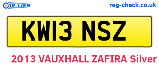 KW13NSZ are the vehicle registration plates.