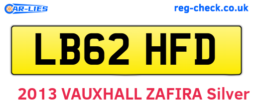 LB62HFD are the vehicle registration plates.
