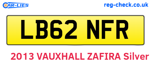 LB62NFR are the vehicle registration plates.