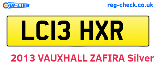 LC13HXR are the vehicle registration plates.