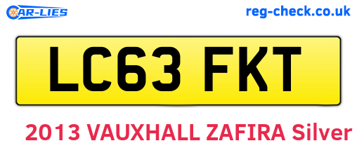 LC63FKT are the vehicle registration plates.
