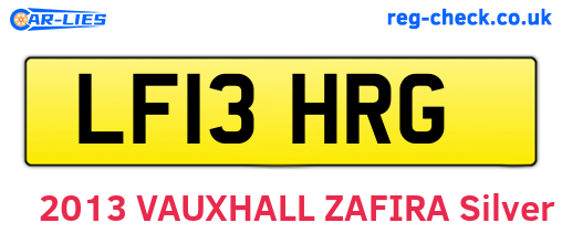 LF13HRG are the vehicle registration plates.