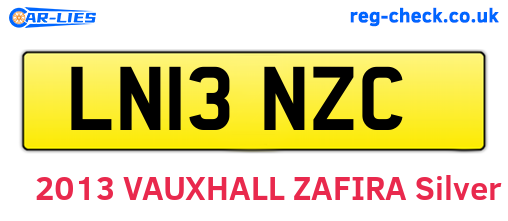 LN13NZC are the vehicle registration plates.