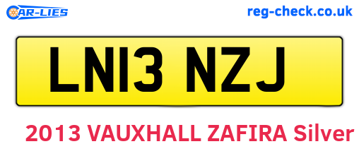 LN13NZJ are the vehicle registration plates.