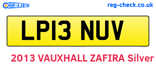 LP13NUV are the vehicle registration plates.