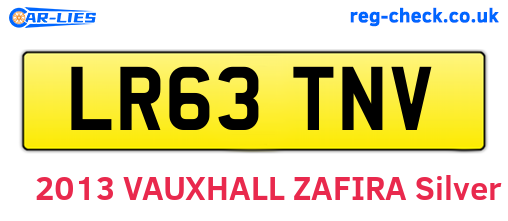 LR63TNV are the vehicle registration plates.