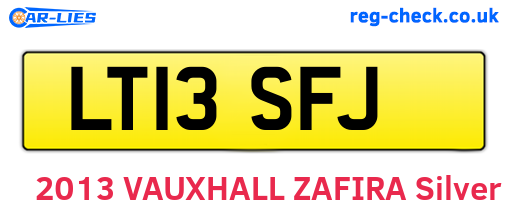 LT13SFJ are the vehicle registration plates.