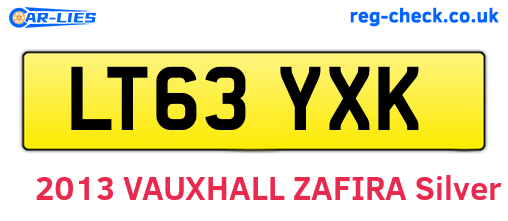 LT63YXK are the vehicle registration plates.