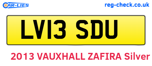LV13SDU are the vehicle registration plates.