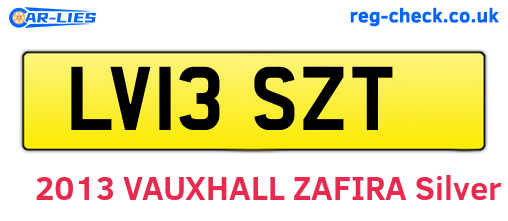 LV13SZT are the vehicle registration plates.