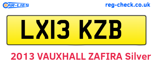 LX13KZB are the vehicle registration plates.