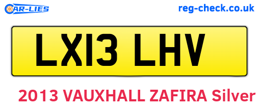 LX13LHV are the vehicle registration plates.