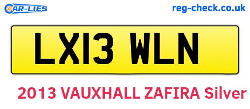LX13WLN are the vehicle registration plates.