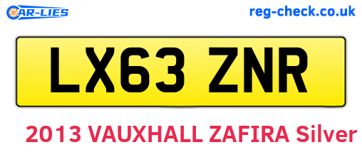 LX63ZNR are the vehicle registration plates.