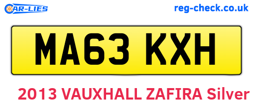 MA63KXH are the vehicle registration plates.