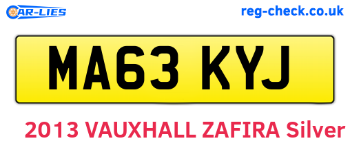 MA63KYJ are the vehicle registration plates.