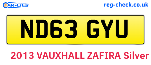 ND63GYU are the vehicle registration plates.